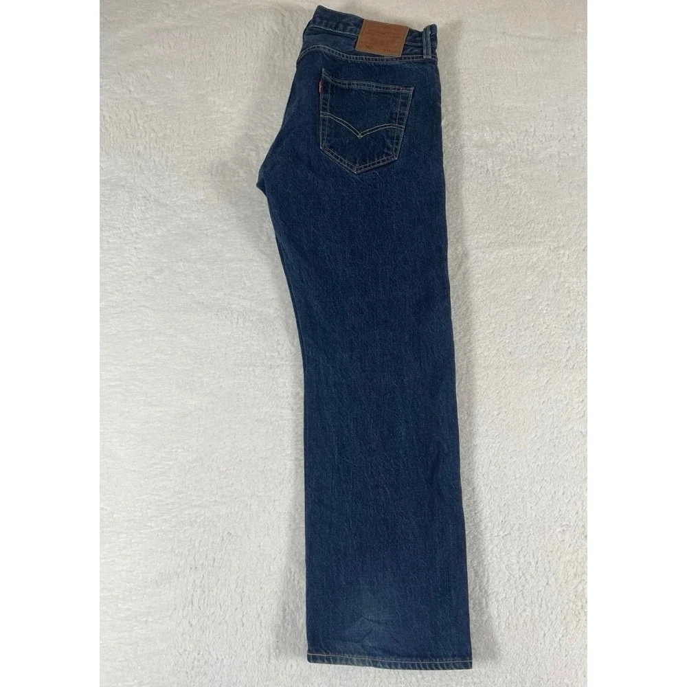 Levi's 501 Premium‎ Dark Wash Denim Jeans Men's Sz 34x29 (36x29) Button Fly USA